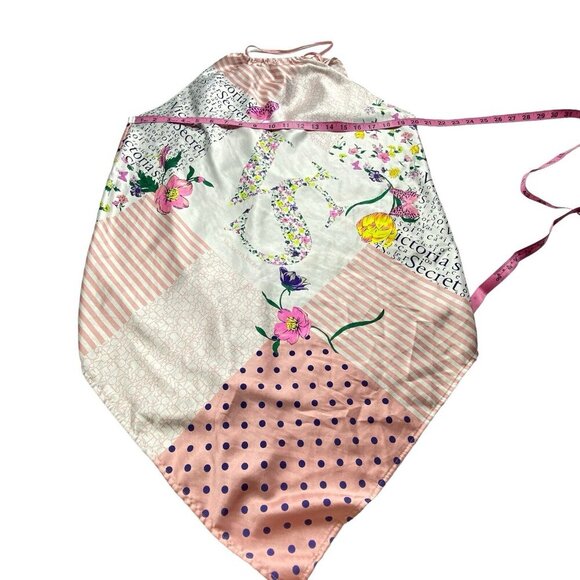 VICTORIA'S SECRET Women Hankerchief Chemise Size L Patchwork Butterfly 35-6 - Picture 8 of 12